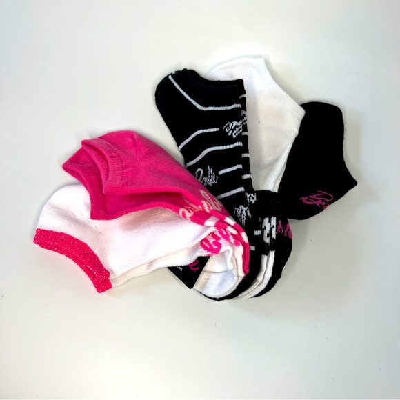 BARBIE 5 Pairs No-Show Socks Shoe Size 4-10 NWT - Picture 7 of 9